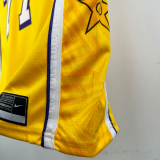 Lakers DONCIC #77 Yellow Top Quality Hot Pressing NBA Jersey(V领)