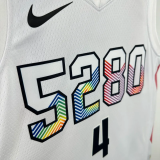 24-25 Nuggets WESTBROOK #4 White City Edition Top Quality Hot Pressing NBA Jersey