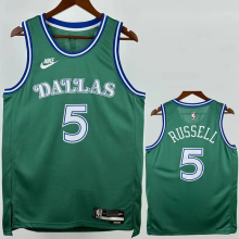 25-26 Dallas Mavericks RUSSELL #5 Green Retro Top Quality Hot Pressing NBA Jersey