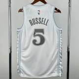 24-25 Dallas Mavericks RUSSELL #5 White City Edition Top Quality Hot Pressing NBA Jersey