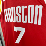 ROCKETS DURANT #7 Red Retro Top Quality Hot Pressing NBA Jersey