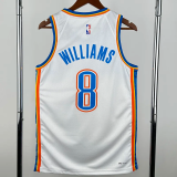22-23 OKC Thunder WILLIAMS #8 White Top Quality Hot Pressing NBA Jersey