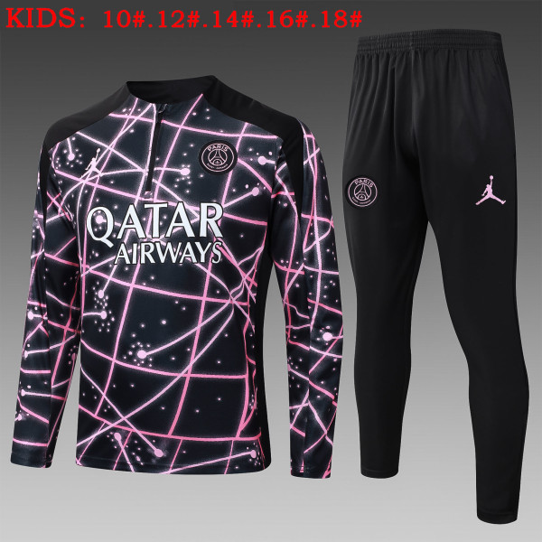 25-26 PSG High Quality Kids Half Pull Tracksuit