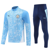 25-26 Man City High Quality Half Pull Tracksuit
