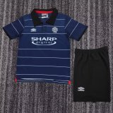 1999-2000 Man Utd Away Retro Kids Soccer Jersey