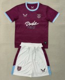 25-26 Burnley Home Kids Soccer Jersey