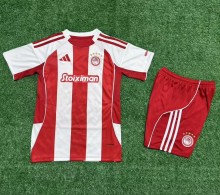 25-26 Olympiacos Home Kids Soccer Jersey