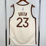 25-26 WARRIORS GREEN #23 Khaki City Edition Top Quality Hot Pressing NBA Jersey (V领)