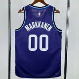 25-26 JAZZ MARKKANEN #00 Purple Top Quality Hot Pressing NBA Jersey