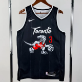 25-26 Raptors INGRAM #3 Black City Edition Top Quality Hot Pressing NBA Jersey