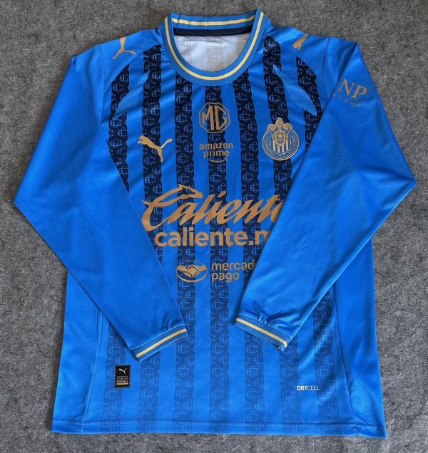 25-26 Chivas Third Long Sleeve Fans Soccer Jersey (长袖)