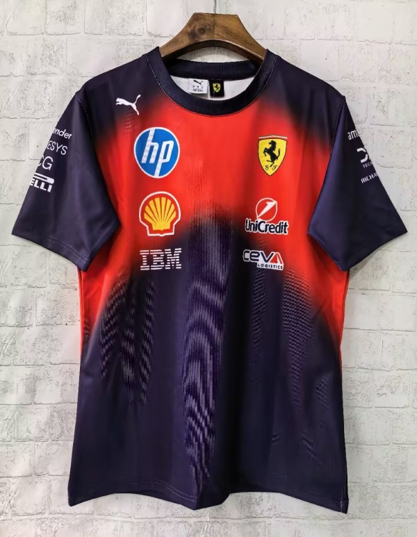 2026 F1 Ferrari New Pattern Black Short Sleeve Racing Suit