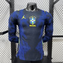 2026 Brazil Away Long Sleeve Player Version Soccer Jersey (长袖球员)
