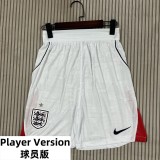 2026 England Home Player Version Shorts Pants (球员短裤)
