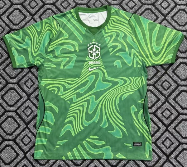 2026 Brazil Green GoalKeeper Fans Soccer Jersey