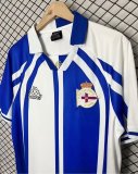 26-27 La Coruna White Blue Retro Version Fans Soccer Jersey