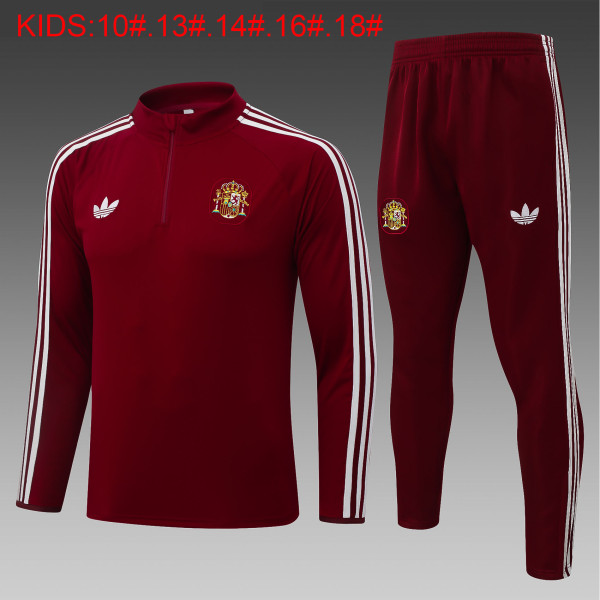 26-27 Spain High Quality Kids Half Pull Tracksuit