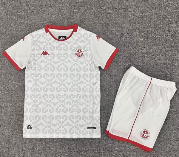26-27 Tunisia Away Kids Soccer Jersey