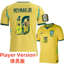 2026 Brazil Home Print Neymar Jr #10 Player Version Soccer Jersey (Picture Number)