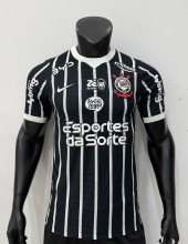 26-27 Corinthians Away Print All Sponsor Player Version Soccer Jersey*全广告
