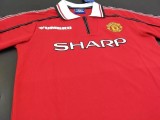 1998-1999 Man Utd Home Retro Soccer Jersey Shirt