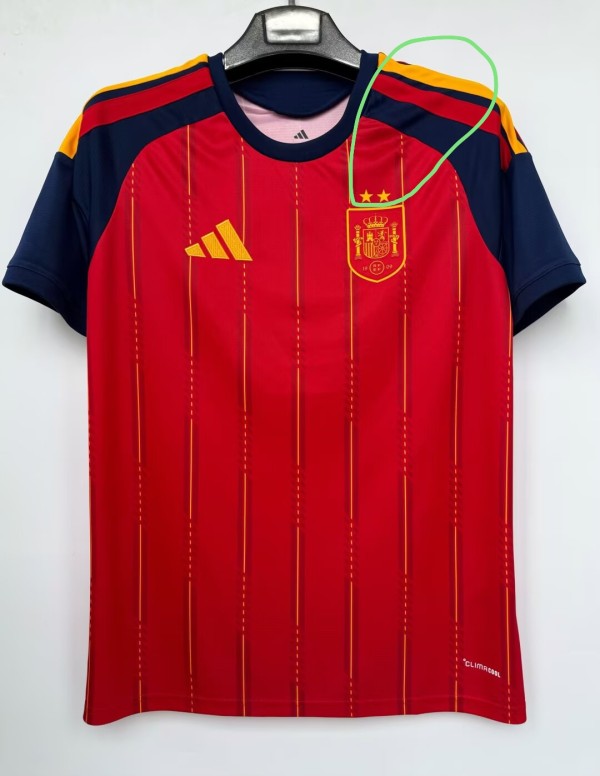 2026 World Cup Spain Home Fans Soccer Jersey (With 2 Star)*两颗星