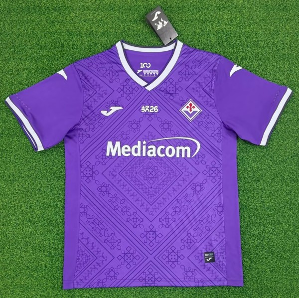 26-27 Fiorentina Home Fans Soccer Jersey*带广告