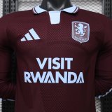 26-27 Aston Villa Home Long Sleeve Player Version Soccer Jersey*长袖球员