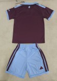 26-27 Aston Villa Home Kids Soccer Jersey*带广告