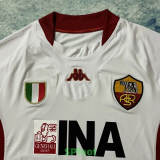 2001-2002 Roma Away Retro Long Sleeve Soccer Jersey (长袖)