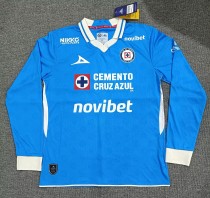 26-27 Cruz Azul Home Long Sleeve Fans Soccer Jersey (长袖)