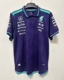 2026 F1 Benz New Pattern Short Sleeve Racing Suit