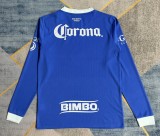26-27 Club America Blue 110th Anniversary Edition Long Sleeve Fans Soccer Jersey (长袖)*带广告