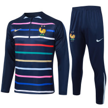 24-25 France High Quality Half Pull Tracksuit