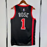 23-24 BULLS ROSE #1 Black City Edition Top Quality Hot Pressing NBA