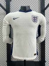 2024 Englande Europe Cup Home Long sleeves Player Version Soccer Jersey