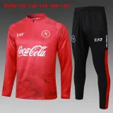 24-25 Napoli High Quality Kids Half Pull Tracksuit