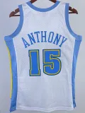 2003-04 Nuggets ANTHONY #15 White Retro Top Quality Hot Pressing NBA Jersey