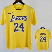2023 LAKERS BRYANT #24 Yellow Quick drying T-shirt