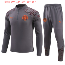 23-24 Man City High Quality Kids Half Pull Tracksuit