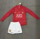 2007-2008 Man Utd Home Long sleeves Retro Kids Soccer Jersey