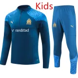 23-24 Marseille High Quality Kids Half Pull Tracksuit