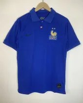 France 100th Anniversary Edition Blue Retro Soccer Jersey