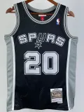 2002-03 SA Spurs GINOBILI #20 Black Retro Top Quality Hot Pressing NBA Jersey