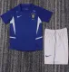 2002 Brazil Away Retro Kids Soccer Jersey