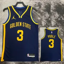 22-23 WARRIORS POOLE #3 Dark blue Top Quality Hot Pressing NBA Jersey (Trapeze Edition)