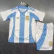 2024 Argentina Home Fans Kids Soccer Jersey