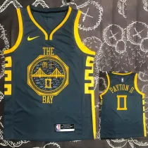 2018 WARRIORS PAYTON II #0 Black Gray Top Quality Hot Pressing NBA Jersey