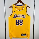 22-23 LAKERS LAKERS #88 Yellow Top Quality Hot Pressing NBA Jersey