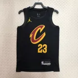 22-23 Cleveland Cavaliers JAMES #23 Black Top Quality Hot Pressing NBA Jersey (Trapeze Edition)
